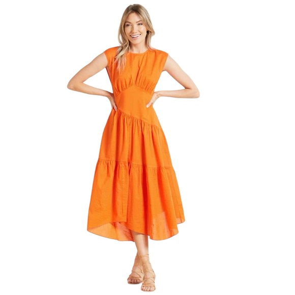 FRAME • NWT Gathered Seam Asymmetrical DressXS